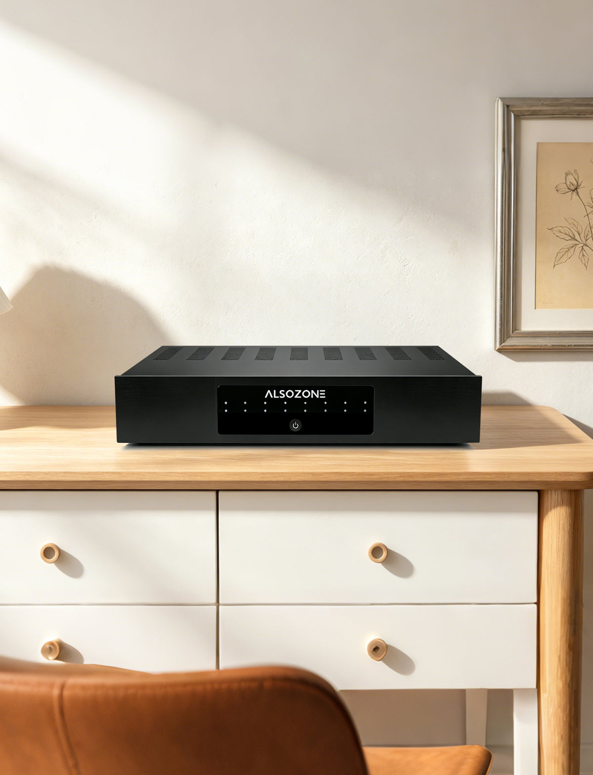 ALSOZONE amplifier in a home HiFi listening space